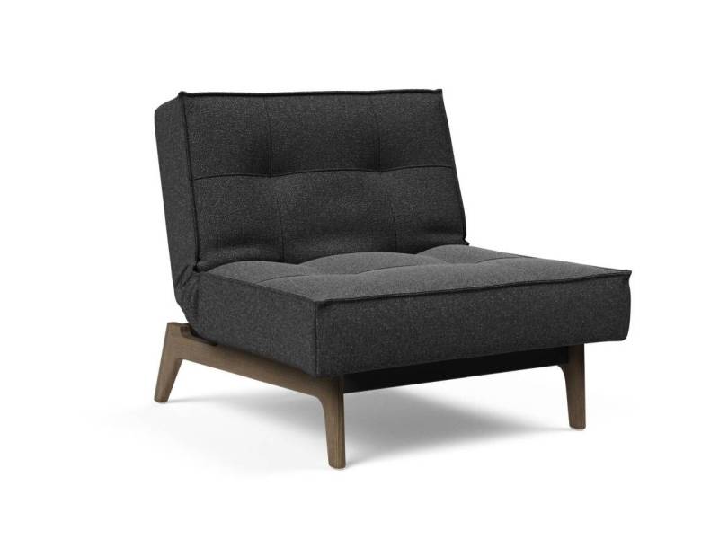 Innovation Splitback Stuhl Elk Eiche schwarz / Gestell schwarz 529 Bouclè Charcoal von Innovation