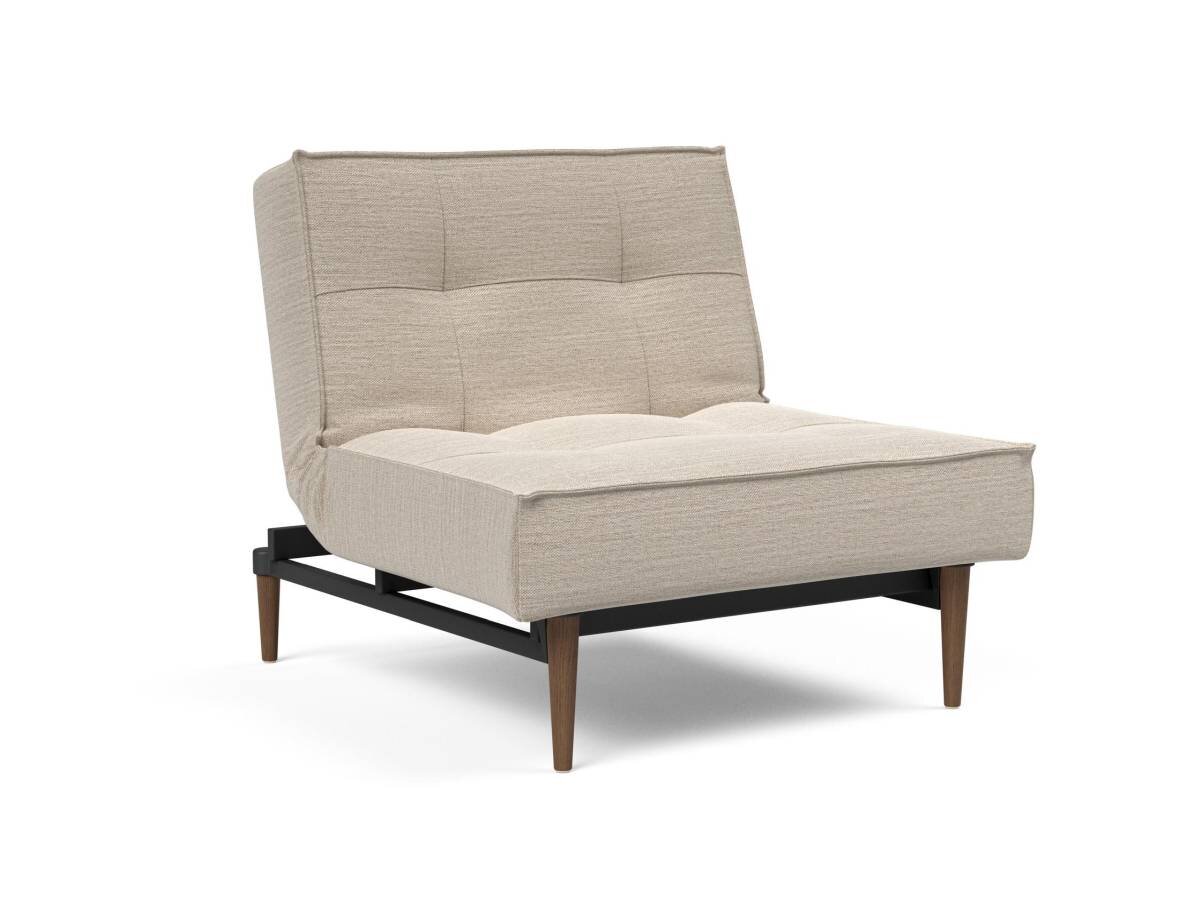 Innovation Splitback Stuhl Styletto Holz dunkel / Gestell schwarz 612 Linen Sand Grey Innovation Splitback Stuhl Styletto Holz dunkel / Gestell schwarz 612 Linen Sand Grey von Innovation
