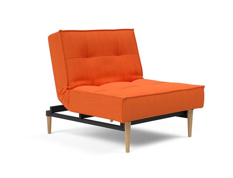 Innovation Splitback Stuhl Styletto Holz hell / Gestell schwarz 510 Elegance Orange von Innovation
