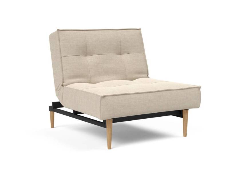 Innovation Splitback Stuhl Styletto Holz hell / Gestell schwarz 586 Phobos Latte von Innovation