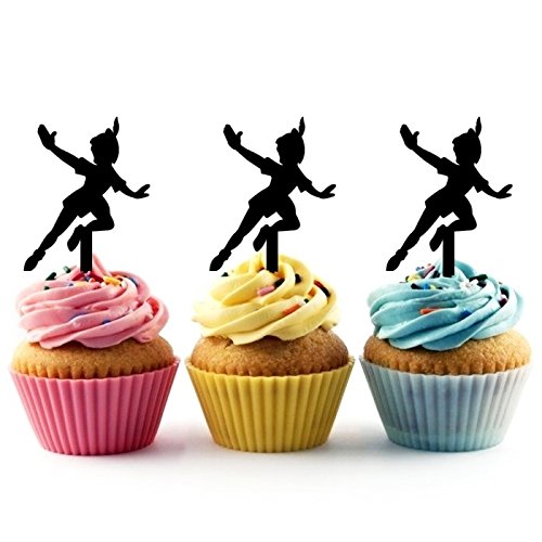 Innovedesire Peter Pan Kuchenaufsätze Hochzeit Geburtsta Acryl Dekor Cupcake Kuchen Topper Stand für Kuchen Party Dekoration 10 Stück von jjphonecase