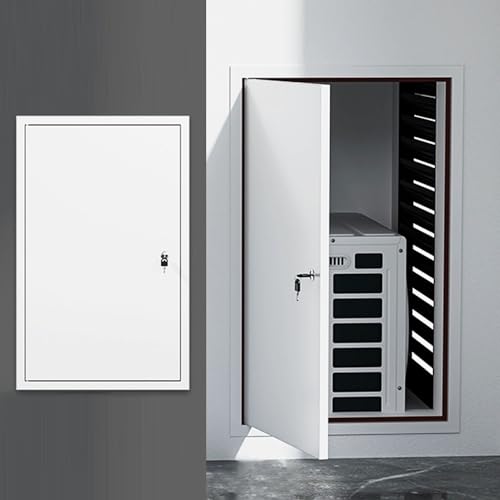 Revisionsklappe Trockenbau Abschließbare Dachbodentür Aluminium Revisionsklappe Weiß, 30 36 51 56 71 91 Cm Sondergrößen Revisionsklappe für Trockenbau Lochabdeckung, Wand Sanitär Zugangstür(95x130cm/3 von Innovz