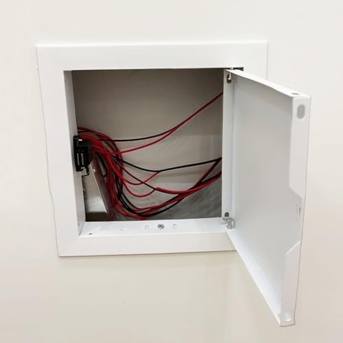 Revisionsklappe Trockenbau Elektrisch Wartungsklappe Revisionsklappe für Trockenbau, Druckriegelschloss Dachboden Wartungsöffnung Decken- Oder Wandmontage, Verzinkte Metall-Inspektionsluke mit Schraub von Innovz
