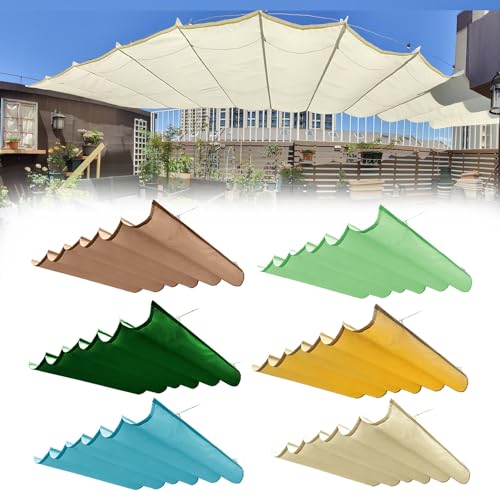 Sonnensegel Mehrfarbige Einziehbare Gartenpergolaüberdachung, Wasserdichtes Wellensonnensegel für Die Pergola Im Freien, Anpassbare Sonnenschutzabdeckung (Color : W x L, Size : 0.9x6m(3'x20')) von Innovz