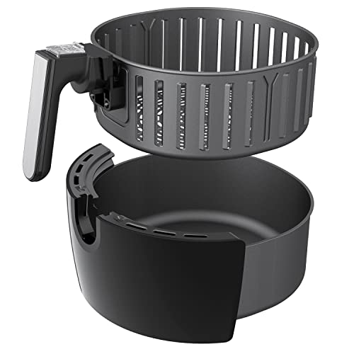 Innsky Heißluftfritteuse Ersatzkorb 5,5 l für Innsky Air Fryer, antihaftbeschichteter Frittierkorb, spülmaschinenfest, IS-EE003,Exklusiv für den Innsky-Heißluftfritteusenkorb von Innsky