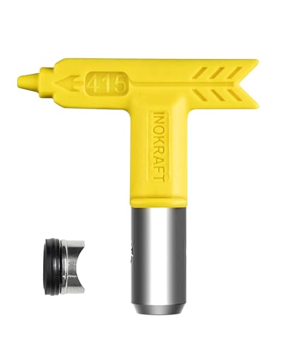 InoKraft 415 Sprühspitze AtoMax Reversible Airless Sprühdüsen für Airless-Farbspritzpistolen, Airless Sprayer Zubehör, für Bauunternehmer, Häuser, Gebäude, Gartendecks (415) von InoKraft