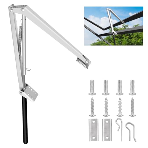 Inoamity Automatischer Fensteröffner für Gewächshaus – Set mit thermischer Belüftung, 15-30 °C mit verzinkter Feder, Belastung 7 kg, Öffnung 45 cm, Installation ohne Strom (1 Stück) von Inoamity