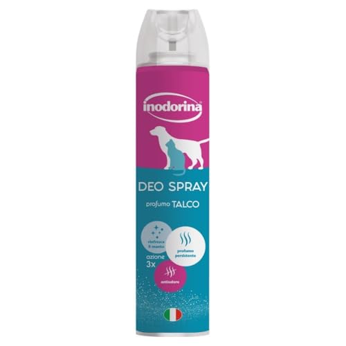 Inodorine Hundedeodorant mit Talkum (300 ml) - Erfrischende und desinfizierende Wirkung - Neutralisiert unangenehme Gerüche und schützt das Fell - Ideal nach der Fellpflege von Inodorina