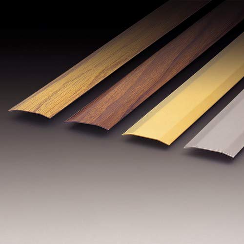 Inofix Übergangsprofil, Ausgleichsprofil, Stufenloser Höhenausgleich für Laminat, Teppich, Parkett & Fliesen 98,5 x 3 x 0,2 cm (L/B/H) selbstklebend (Holz dunkel) von INOFIX