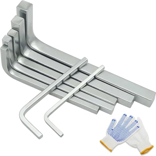 Inokantucy Quadratischer Kopfschlüsselsatz L-Förmiger Vierkantschlüssel-Satz Chrom-Vanadium-Stahl Vierkantkopf-Schraubendreher, 3-10mm von Inokantucy