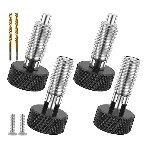 Inokantucy -Schnellspannstift-Kit, mit Gerändeltem, Edelstahlschloss, M6-Schnellspannstifte für Rollenden Werkzeugkasten, Einfache Installation, Einfach zu Verwenden, Schwarz (2 Set) von Inokantucy