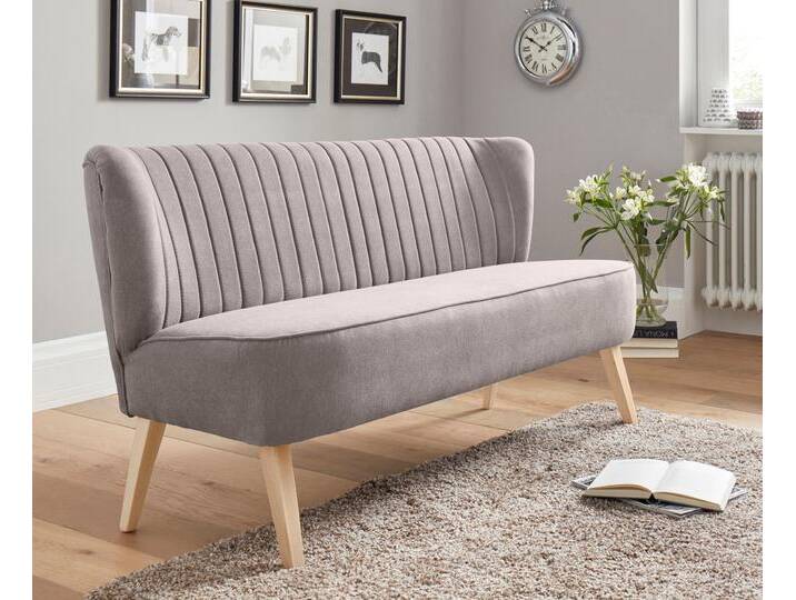 2-Sitzer INOSIGN Campi , grau (taupe), B:140cm H:81cm T:67cm, 92% Polyester, 8% Nylon, Sofas, bequemes Küchensofa, frei im Raum stellbar von Inosign