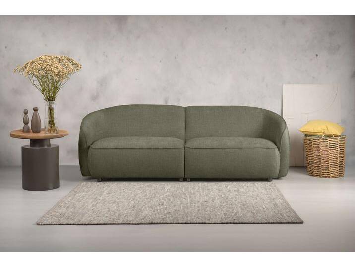 3-Sitzer INOSIGN Cosigo , grün (khaki), B:226cm H:75cm T:96cm, 100% PES, Sofas, Breite 226 cm, 2 Chenille-Stoffe zur Auswahl, mit Kaltschaum von Inosign