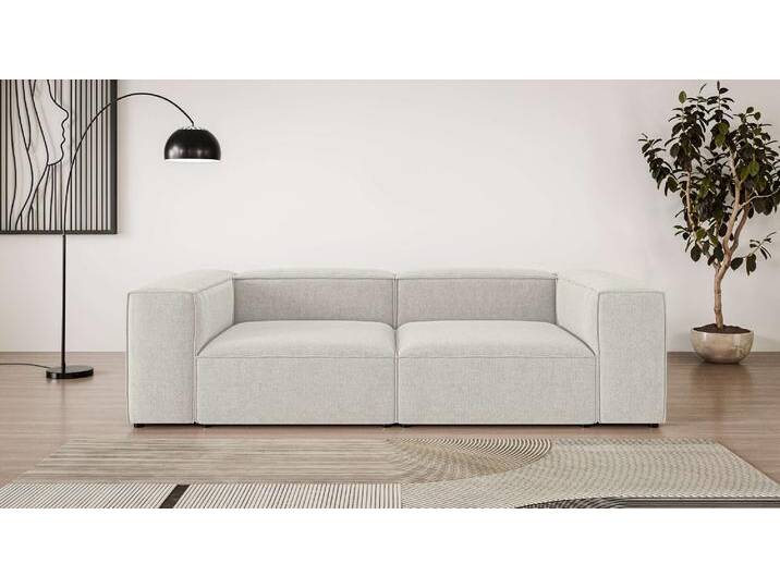 Big-Sofa INOSIGN XL HAILY Modularsofa extra tief, Maße B/T/H: 260/130/72 cm , beige (creme), B:260cm H:72cm T:130cm, 100% Polyester, Sofas, als Modul oder separat verwendbar, für individuelle Zusammenstellung von Inosign