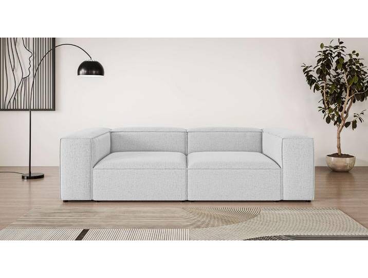 Big-Sofa INOSIGN XL HAILY Modularsofa extra tief, Maße B/T/H: 260/130/72 cm , grau (hellgrau), B:260cm H:72cm T:130cm, 100% Polyester, Sofas, als Modul oder separat verwendbar, für individuelle Zusammenstellung von Inosign