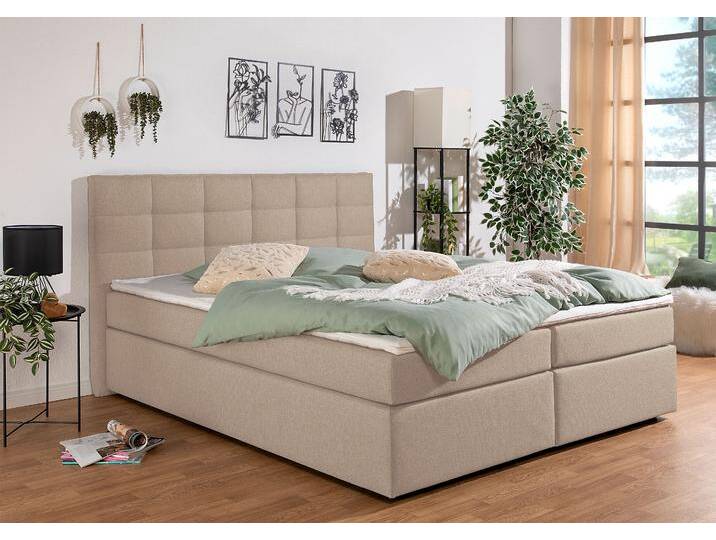 Boxbett INOSIGN Ovalo , beige, creme, B:214cm L:210cm, Komplettbetten, Boxspringbett, wahlweise mit Bettkasten, in H2, H3 & H4 erhältilich, Topseller Boxbett INOSIGN Ovalo , beige, creme, B:214cm L:210cm, Komplettbetten, Boxspringbett, wahlweise mit Bettkasten, in H2, H3 & H4 erhältilich, Topseller von Inosign