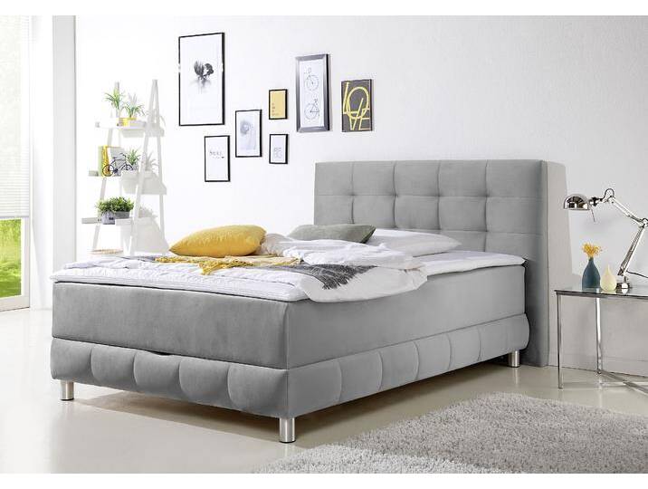 Boxbett INOSIGN Vaasa , silber, B:154cm L:210cm, Komplettbetten, inkl. Bettkasten & Topper, XXL-Ausführung, Überlänge 220 cm Boxbett INOSIGN Vaasa , silber, B:154cm L:210cm, Komplettbetten, inkl. Bettkasten & Topper, XXL-Ausführung, Überlänge 220 cm von Inosign