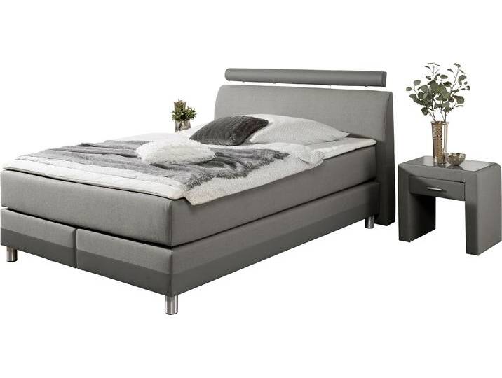 Boxspringbett INOSIGN, grau (grau, anthraz), B:152cm L:217cm, Komplettbetten, in H2, H3 oder H4 erhältlich von Inosign