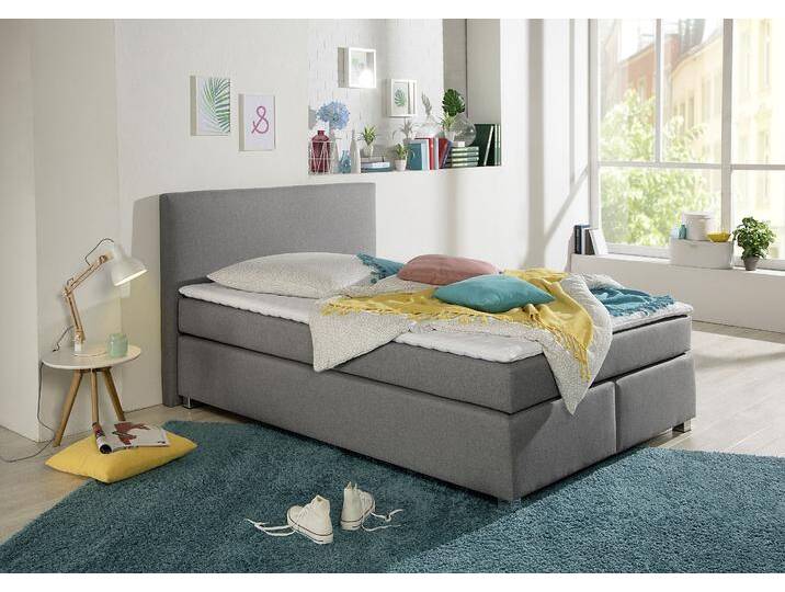 Boxspringbett INOSIGN Eliana , grau, B:147cm L:230cm, Komplettbetten, Boxspringbett, inkl. Topper, in 4 Breiten, 3 Matratzenarten und 2 Härtegraden Boxspringbett INOSIGN Eliana , grau, B:147cm L:230cm, Komplettbetten, Boxspringbett, inkl. Topper, in 4 Breiten, 3 Matratzenarten und 2 Härtegraden von Inosign