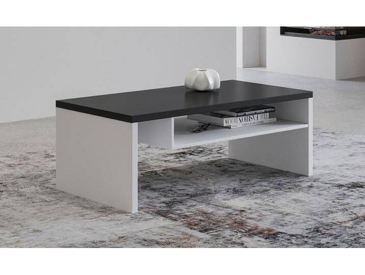 Couchtisch INOSIGN Cross, Breite 120 cm, moderner Sofatisch für Wohnzimmer , schwarz-weiß (weiß, schw, wiess, schwarz), B:120cm H:45cm T:60cm, Tische, Tisch mit offenem Fachboden von Inosign