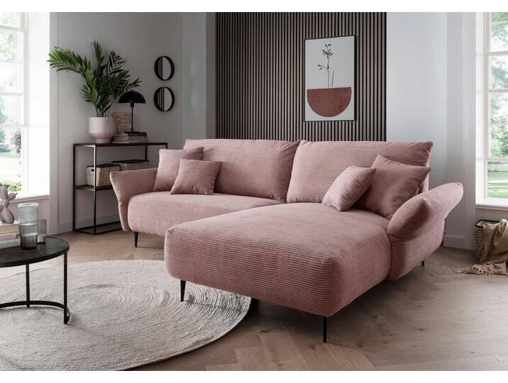 Ecksofa INOSIGN Amarena L-Form , rosa, B:286cm H:96cm T:178cm, 100% Polyester, Sofas, inklusive Armlehnenverstellfunktion, 4x Zierkissen gratis Ecksofa INOSIGN Amarena L-Form , rosa, B:286cm H:96cm T:178cm, 100% Polyester, Sofas, inklusive Armlehnenverstellfunktion, 4x Zierkissen gratis von Inosign