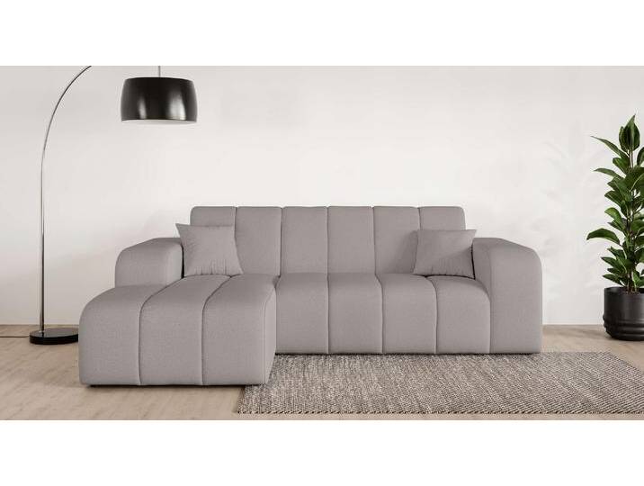 Ecksofa INOSIGN CASSY L-Form, Schlafsofa mit Bettkasten, Maße B/T/H: 245/165/88 cm , grau (taupe), B:248cm H:83,5cm T:165,5cm, 100% Polyester, Sofas, mit 2 Rückenkissen, Recamiere rechts oder links bestellbar von Inosign