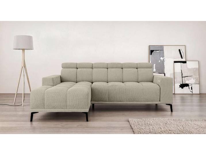 Ecksofa INOSIGN CAZIE, Designsofa, L-Form, trendige Bubble-Optik , beige, B:249cm H:111cm T:174cm, 100% Polyester, Sofas, L-Form mit Wellenunterfederung, Recamiere rechts/links bestellbar von Inosign