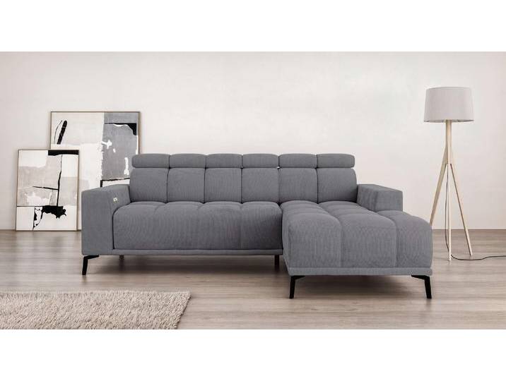 Ecksofa INOSIGN CAZIE, Designsofa, L-Form, trendige Bubble-Optik , grau, B:249cm H:111cm T:174cm, 100% Polyester, Sofas, L-Form mit Wellenunterfederung, Recamiere rechts/links bestellbar von Inosign