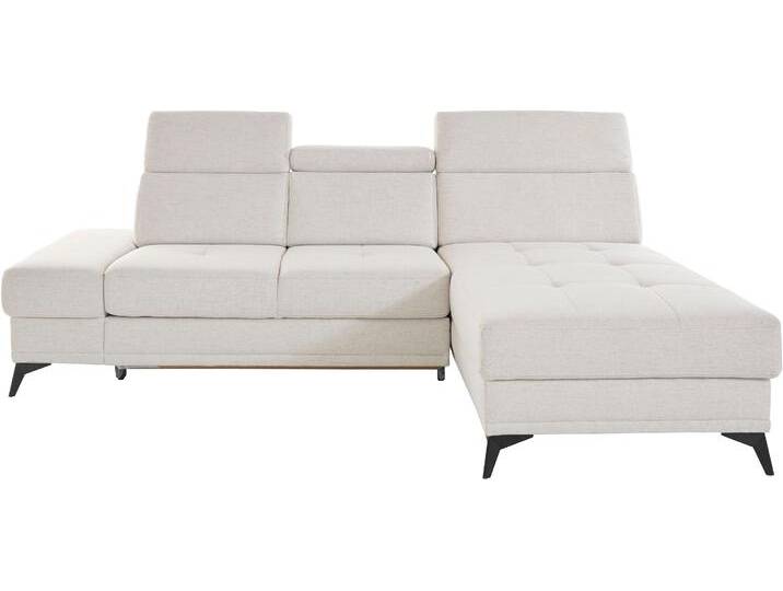 Ecksofa INOSIGN Cardiz L-Form , beige (natur), B:246cm H:83cm T:173cm, Webstoff (100% Polyester);Luxus-Microfaser Paris (90% Polyester/10% Polyamid);Struktur fein (100% Polyester);Samtoptik (100% Polyester), Sofas, Ecksofa, inkl.Kopfteilverstellung und Federkern wahlweise mit Bettfunktion von Inosign