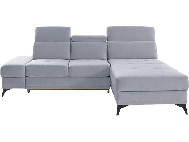 Ecksofa, Grau, 246x173 cm, Webstoff & Microfaser, Mit Bettfunktion, Modern, Inosign von Inosign