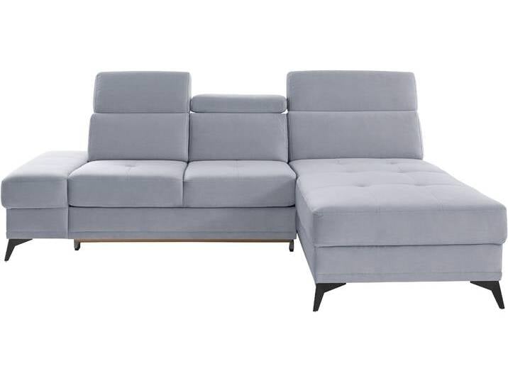 Ecksofa, Grau, 246x173 cm, Webstoff & Microfaser, Mit Bettfunktion, Modern, Inosign von Inosign