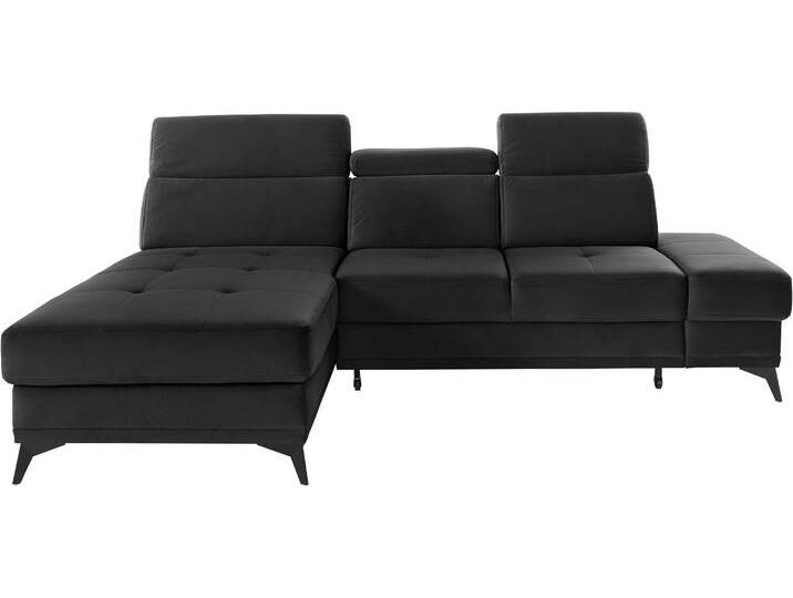 Ecksofa, Anthrazit, 246x173 cm, Webstoff, Mit Bettfunktion & Kopfteilverstellung, Modern, Inosign von Inosign