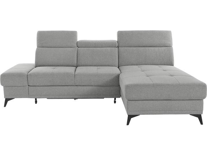 Ecksofa, Grau, 246x173 cm, Webstoff, Kopfteilverstellung, Modern, Inosign von Inosign