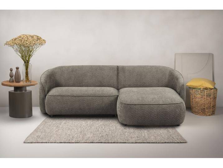 Ecksofa INOSIGN Cosigo , grau (taupe), B:246cm H:75cm T:155cm, 100% PES, Sofas, Breite 246 cm, 2 Chenille-Stoffe zur Auswahl, mit Kaltschaum von Inosign