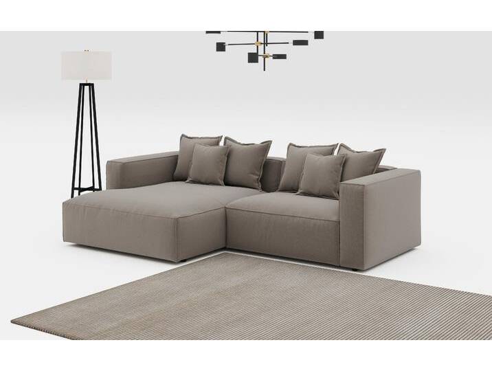 Ecksofa INOSIGN Cowboy L-Form , grau, B:284cm H:72cm, 100% POLYESTER (PES), Sofas, mit 6 Kissen, kubisches Sofa von Inosign