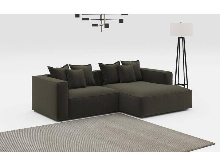 Ecksofa INOSIGN Cowboy L-Form , grün (hunter), B:284cm H:72cm, 100% POLYESTER (PES), Sofas, mit 6 Kissen, kubisches Sofa von Inosign