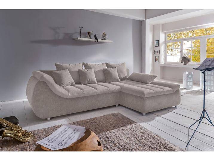 Ecksofa INOSIGN Imola, bequem, aktuelle Steppung im Sitz, L-Form, Breite 270cm , braun (hellbraun), B:270cm H:90cm T:170cm, Microfaser PRIMABELLE (100% Polyester) / Struktur (82% Polyester, 9% Viscose, 7% Baumwolle, 2% Nylon);Kunstleder SOFTLUX / Struktur (82% Polyester, 9% Viscose, 7% Baumwolle, 2% Nylon), Sofas, wahlweise mit Bettfunktion, Topseller von Inosign
