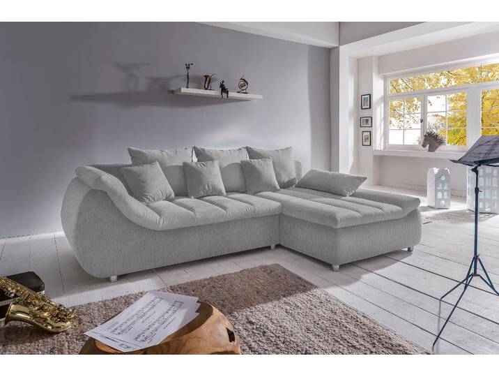 Ecksofa INOSIGN Imola, bequem, aktuelle Steppung im Sitz, L-Form, Breite 270cm , grau, B:270cm H:90cm T:170cm, Microfaser PRIMABELLE (100% Polyester) / Struktur (82% Polyester, 9% Viscose, 7% Baumwolle, 2% Nylon);Kunstleder SOFTLUX / Struktur (82% Polyester, 9% Viscose, 7% Baumwolle, 2% Nylon), Sofas, wahlweise mit Bettfunktion, Topseller von Inosign