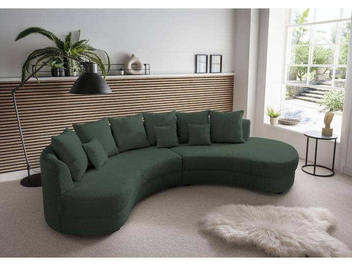 Ecksofa INOSIGN Limoncello organische Formensprache, OTTOs Choice, L-Form , grün (moosgrün), B:287cm H:76cm T:160cm, 100% Polyester, Sofas, ergonomische Form von Inosign