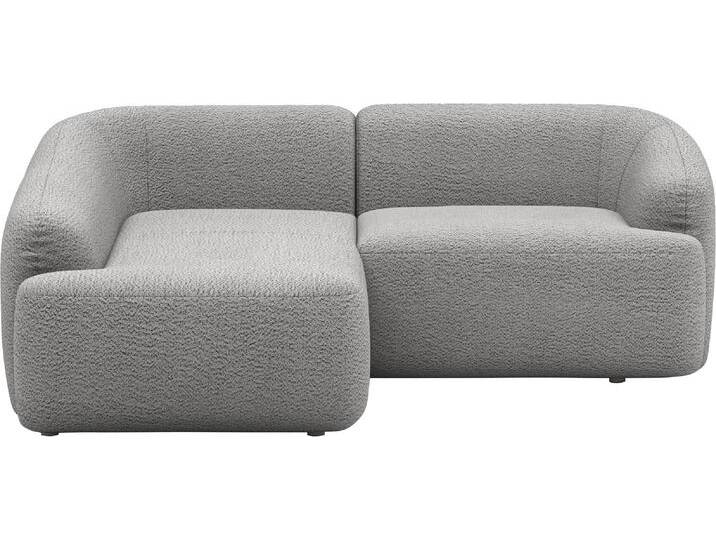 Ecksofa INOSIGN Nergal, kompakte Stellmaße, Breite 216cm, organisches Design, L-Form , grau (graphit), B:216cm H:81cm T:196cm, 100% Polyester, Sofas, Modernes Design, schlichte Optik, stilvoller Blickfang im Wohnzimmer von Inosign