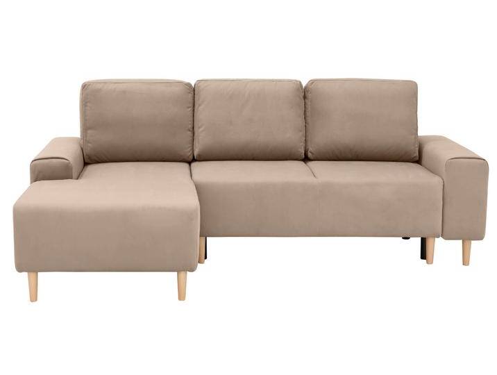 Ecksofa INOSIGN Samu L-Form , beige, B:235cm H:93cm T:160cm, Microfaser PRIMABELLE (100% Polyester);Samtoptik (100% Polyester);Struktur fein (100% Polyester), Sofas, wahlweise mit Bettfunktion und Bettkasten von Inosign