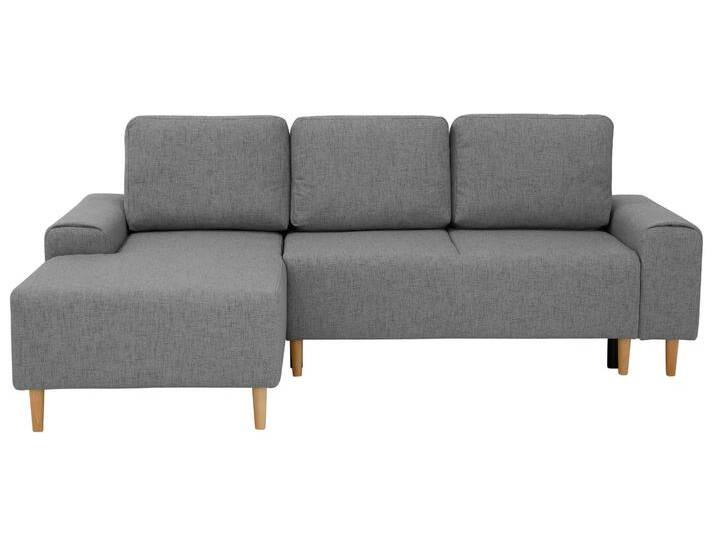 Ecksofa INOSIGN Samu L-Form , grau (mittelgrau), B:235cm H:93cm T:160cm, Microfaser PRIMABELLE (100% Polyester), Samtoptik (100% Polyester), Struktur fein (100% Polyester), Sofas, wahlweise mit Bettfunktion und Bettkasten von Inosign