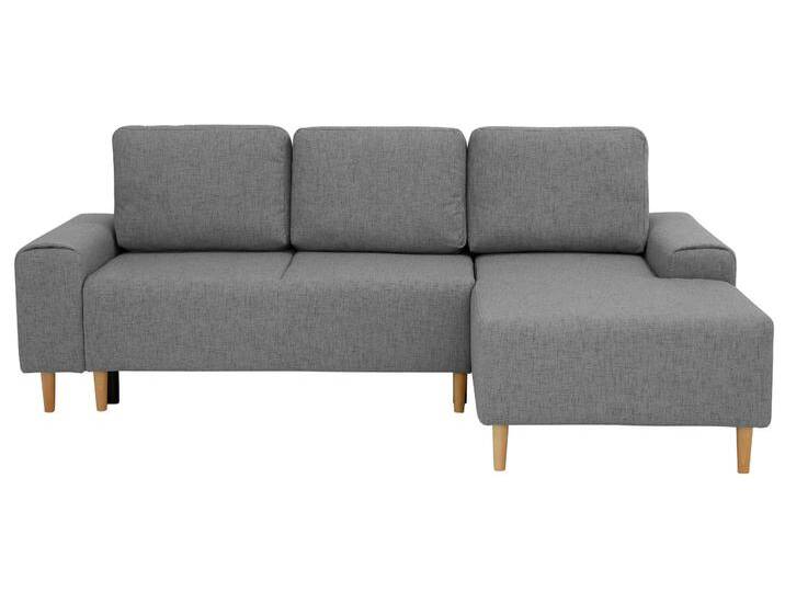 Ecksofa INOSIGN Samu L-Form , grau (mittelgrau), B:235cm H:93cm T:160cm, Microfaser PRIMABELLE (100% Polyester);Samtoptik (100% Polyester);Struktur fein (100% Polyester), Sofas, wahlweise mit Bettfunktion und Bettkasten von Inosign