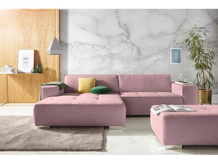 Ecksofa, Struktur Fein, Altrosa 293×172 cm, Federkern, Modern, INOSIGN von Inosign
