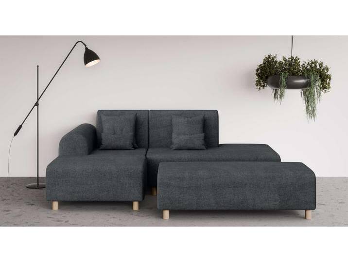 Ecksofa INOSIGN Suyala , grau (anthrazit), B:258cm H:85cm T:168cm, 100% Polyester, Sofas, L-Form mit Hocker von Inosign
