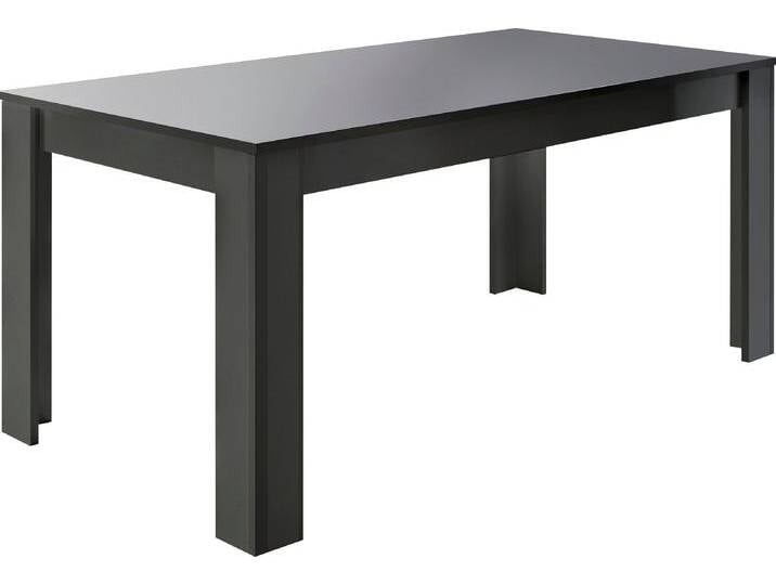 Esstisch INOSIGN Dama 137x90x79 cm (BxTxH), Esszimmertisch Anthrazit Hochglanz Lack , grau (anthrazit hochglanz lack, anthrazit hochglanz lack, anthrazit hochglanz lack), B:137cm H:79cm T:90cm, Tische, moderner rechteckiger Küchentisch, ausziehbar, erweiterbar auf 185 cm von Inosign