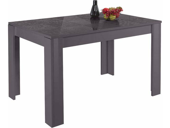 Esstisch INOSIGN Miro , grau (anthrazit hochglanz lack mit siebdruck), B:137cm H:79cm T:90cm, Tische, Breite 137 - 185 cm von Inosign
