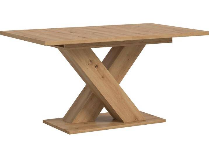 Esstisch INOSIGN Motus, ausziehbar 150 -190 cm, inklusive 40 cm Einlegeplatte , braun (artisan oak nachbildung, artisan oak nachbildung, artisan oak nachbildung), B:150cm H:76cm T:90cm, Tische, X-Gestell mit Bodenplatte, Tisch, Küchentisch, Esszimmer, Küche von Inosign