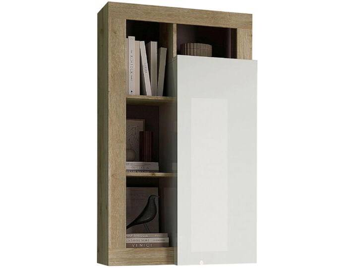 Hängevitrine INOSIGN Hamburg, Breite 69 cm , braun (weiß, eiche cadiz nb), B:69cm H:126cm T:30cm, Schränke, Höhe 126 cm von Inosign