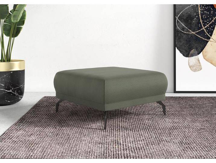 Hocker INOSIGN Coco , grün (oliv), B:89cm H:43cm T:89cm, 95% Polyester, 5% Polyamid, Hocker, Cord-Bezug in 2 Ausführungen, Füßen 15 cm hoch von Inosign